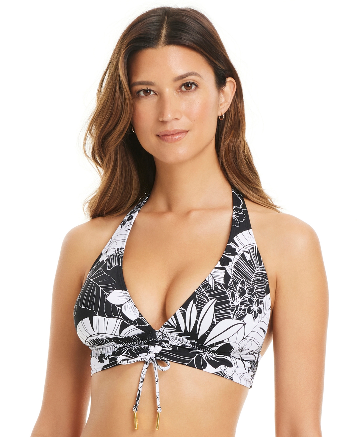 Bleu Rod Beattie Women's Double Duty Bra-style Bikini Top In Black