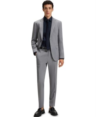 Men's Stretch-Cotton Poplin Regular-Fit Dress Shirt