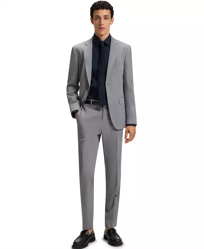 Men's Stretch-Cotton Poplin Regular-Fit Dress Shirt - thumbnail 4