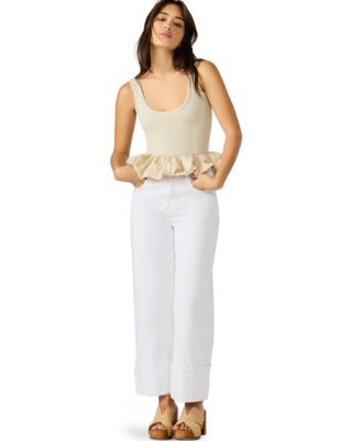 Women's Jess Mixed-Media Top