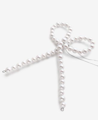 Gilded Glamour Pearl Bow Ornament, Macy's Exclusive
