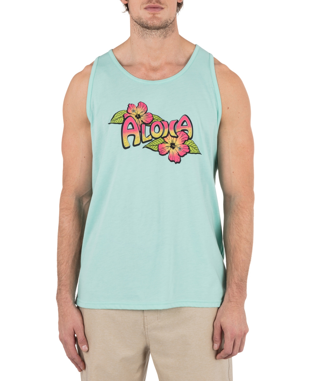 Men's Aloha Tank Top - Tropical mist heather