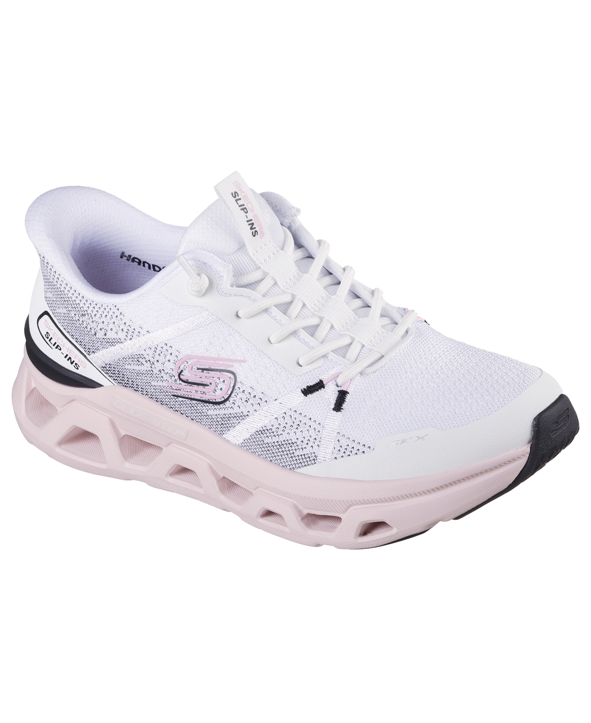 Women's Slip-Ins: Glide-Step Altus Fast Lane Athletic Walking Sneakers - White, Black, Pink