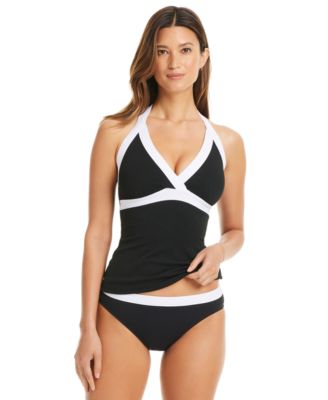Bleu Rod Beattie Womens Im With The Band Halter Tankini Top Hipster Bottoms In Black