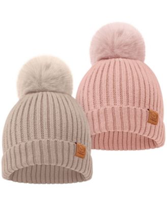KeaBabies 2pk Baby Hats Baby Beanies Newborn Hats for Baby Girls Boys Baby Winter Hat 0-6 Months Infant Hat - Fawn 17$