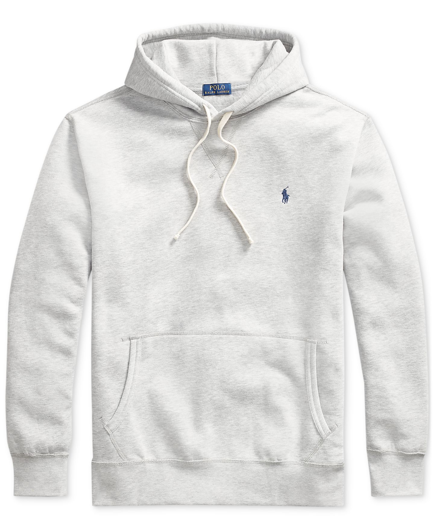 Мужское худи Polo Ralph Lauren Big & Tall Fleece, цвет: Меланжевый — фото 7