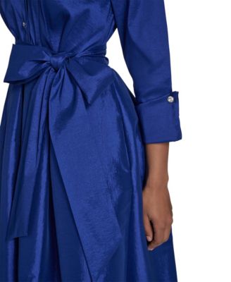 Petite Belted Taffeta Shirtdress