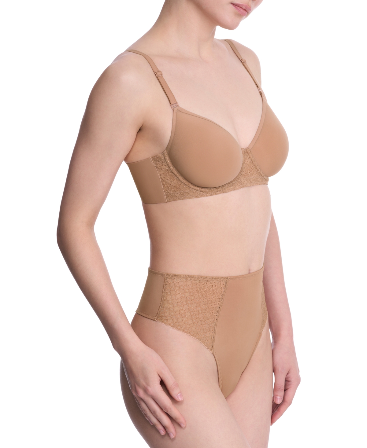 Natori Women's Harmony Back Spacer Underwire T-shirt Bra 721347 In Sand