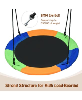 40'' Flying Saucer Tree Swing Outdoor Play Set w/ Adjustable Ropes