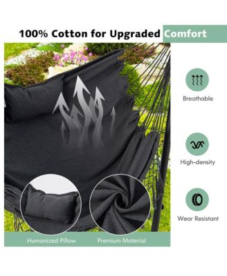 Hammock Chair with Stand Phone Holder Adjustable Swing Indoor & Outdoor Use