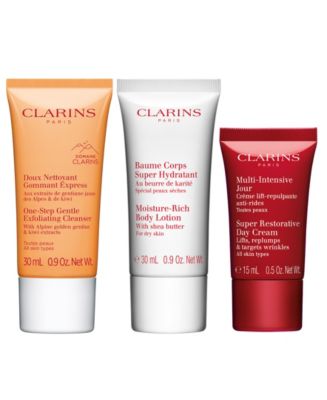 186000 現状品 CLARINS クラランス macy's コフレBox Beauty & wellbeing set [0000000001065] Clarins 6-Pc. Limited-Edition Super Restorative Luxury Skincare