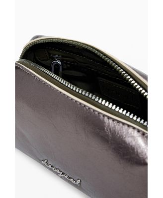 Women's Medium elongated metallic toiletry bag