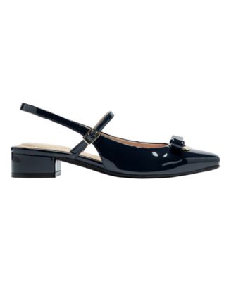 Women's Adana Bow Slingback Block Heel Pumps