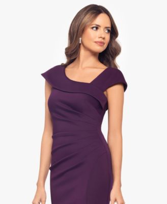 Petite Asymmetric Front Slit Evening Gown