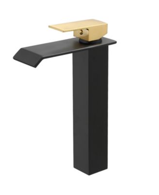 Waterfall Single Hole Single Handle Bathroom Vessel Sink Faucet With Pop-up Drain