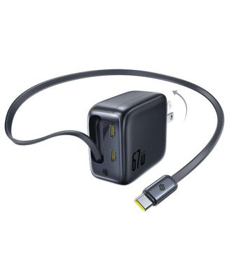 Enercore with Single Retractable USB-C Cable Charger 67W