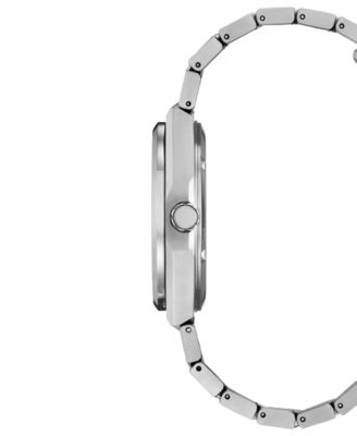 Eco-Drive Men's Zenshin Silver-Tone Super Titanium Bracelet Watch 39mm