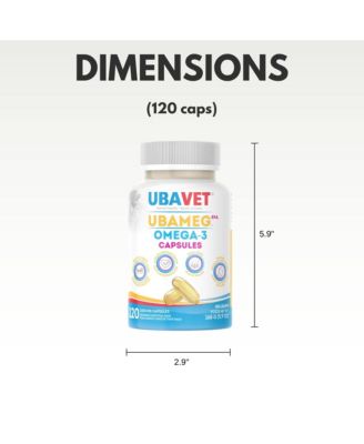 Omega-3 Capsules 1000 mg – Skin, Coat & General Health Support for Dogs & Cats (120 ct)