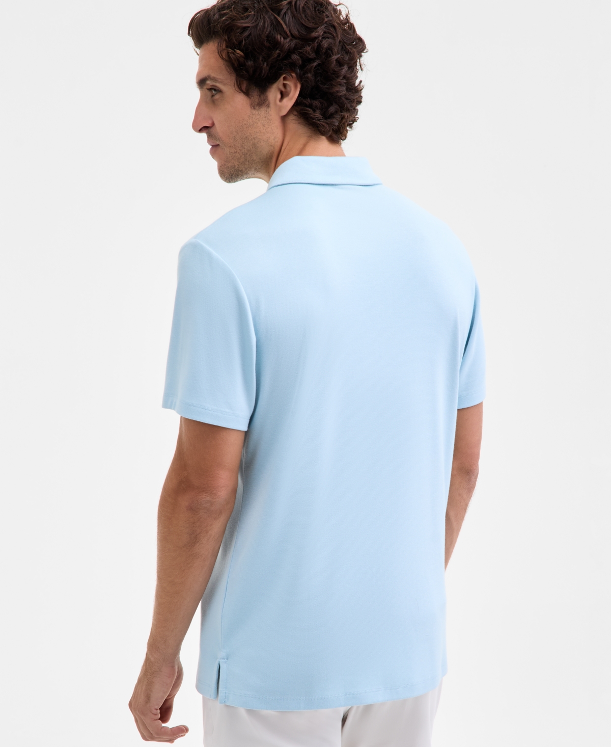 Alfani Men's Alfatech Polo Shirt, Macy's Exclusive In Blue