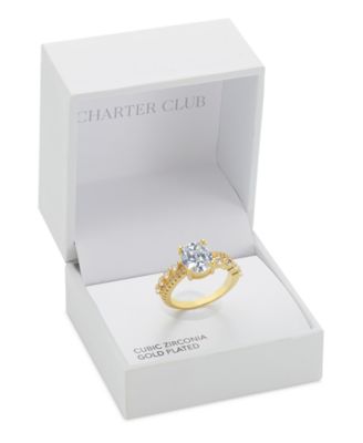 Charter Club - Pav&eacute; & Oval Crystal Ring