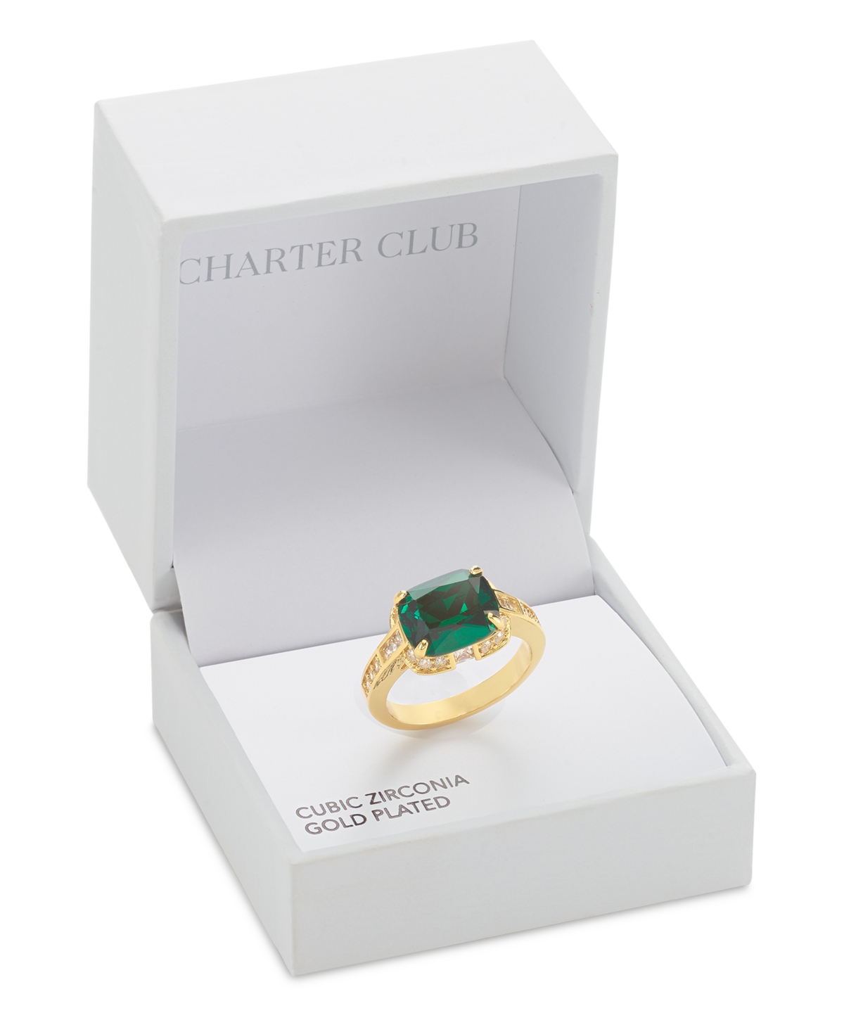 Charter Club Pave & Color Crystal Ring, Exclusively At Macy's In Gold