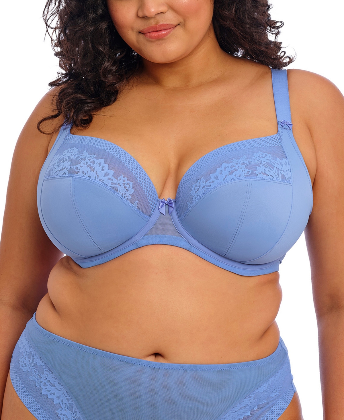 Plus Size Nerina Underwire Plunge Full Coverage Bra - Cornflower