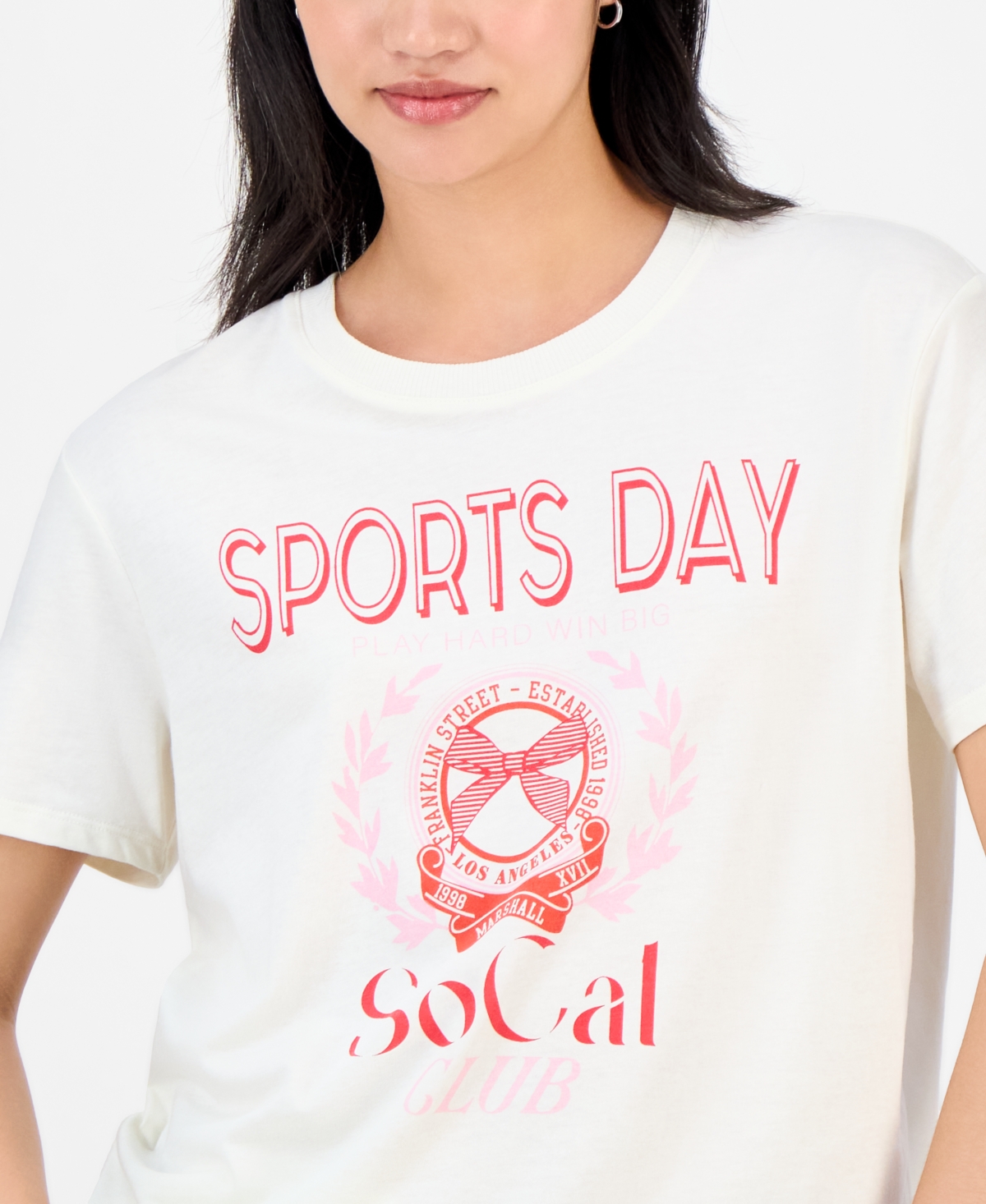 Self Esteem Juniors' Sports Day Graphic T-shirt In White