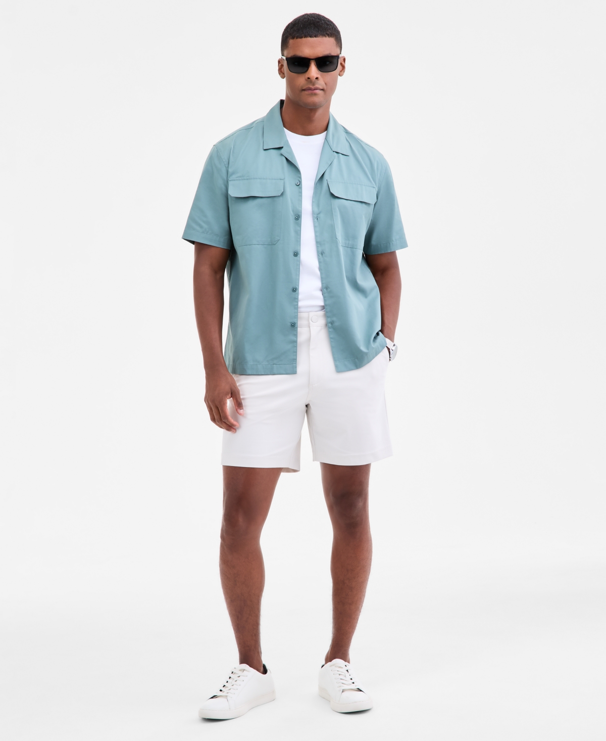 Alfani Men's Owen Pocket Shirt, Exclusively At Macy's In Blue