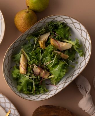 Eternal Palace Gold Oval Vegetable Bowl, 32 OZ