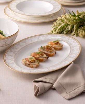 Trefolio Gold Oval Platter, 14"