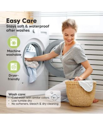 2pk Soothe Waterproof Bassinet Sheets for Girls, Boys, 33x17 Universal Baby Bassinet Mattress Protector Cover