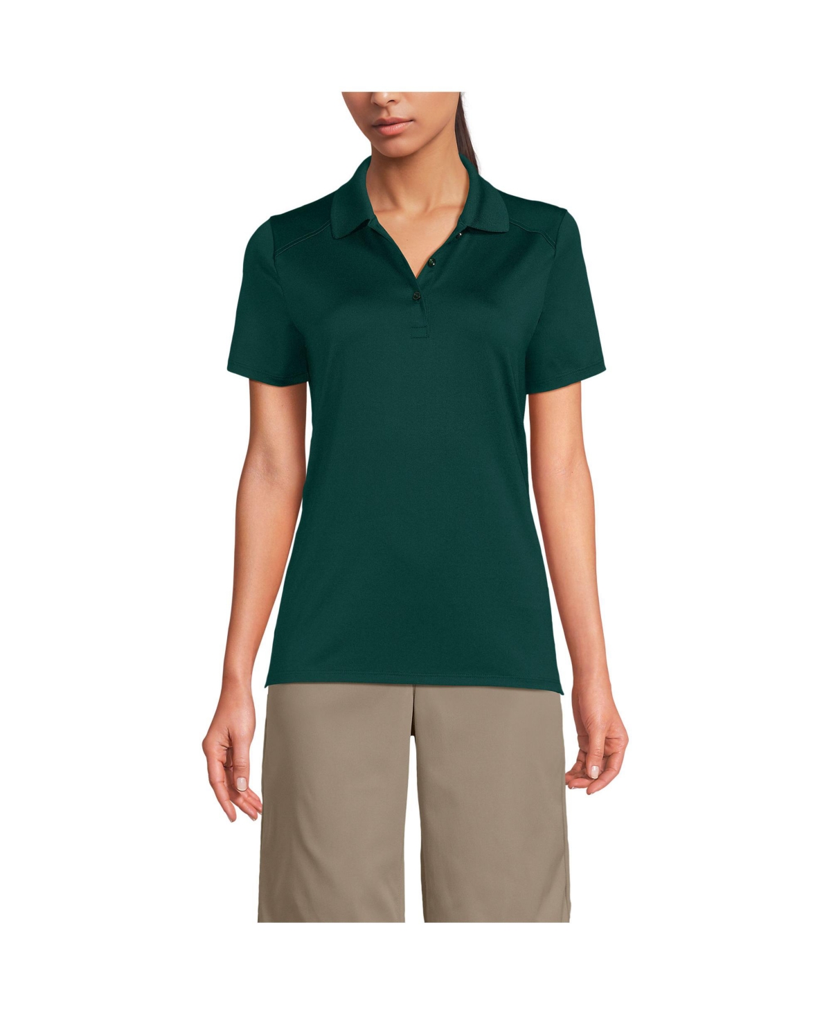 Women's Short Sleeve Feminine Fit Rapid Dry Polo Shirt - Red