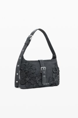 Women's Medium bag with flower appliques