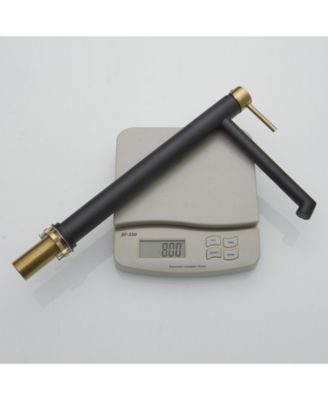 Single Hole Single Handle Bathroom Vessel Sink Faucet With Supply Hose in Black Gold