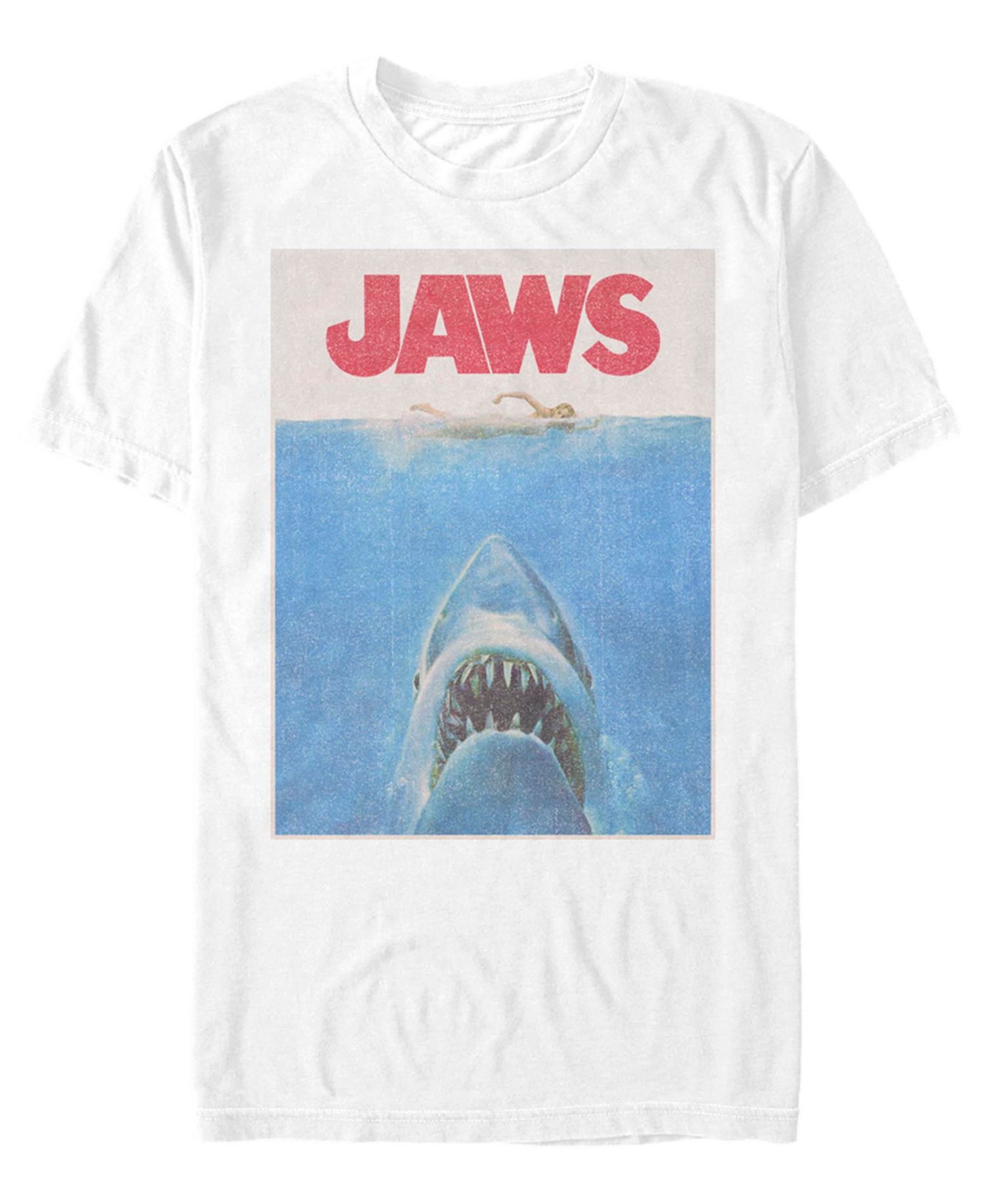 Men's Retro Jaws Poster Short Sleeve T-Shirt