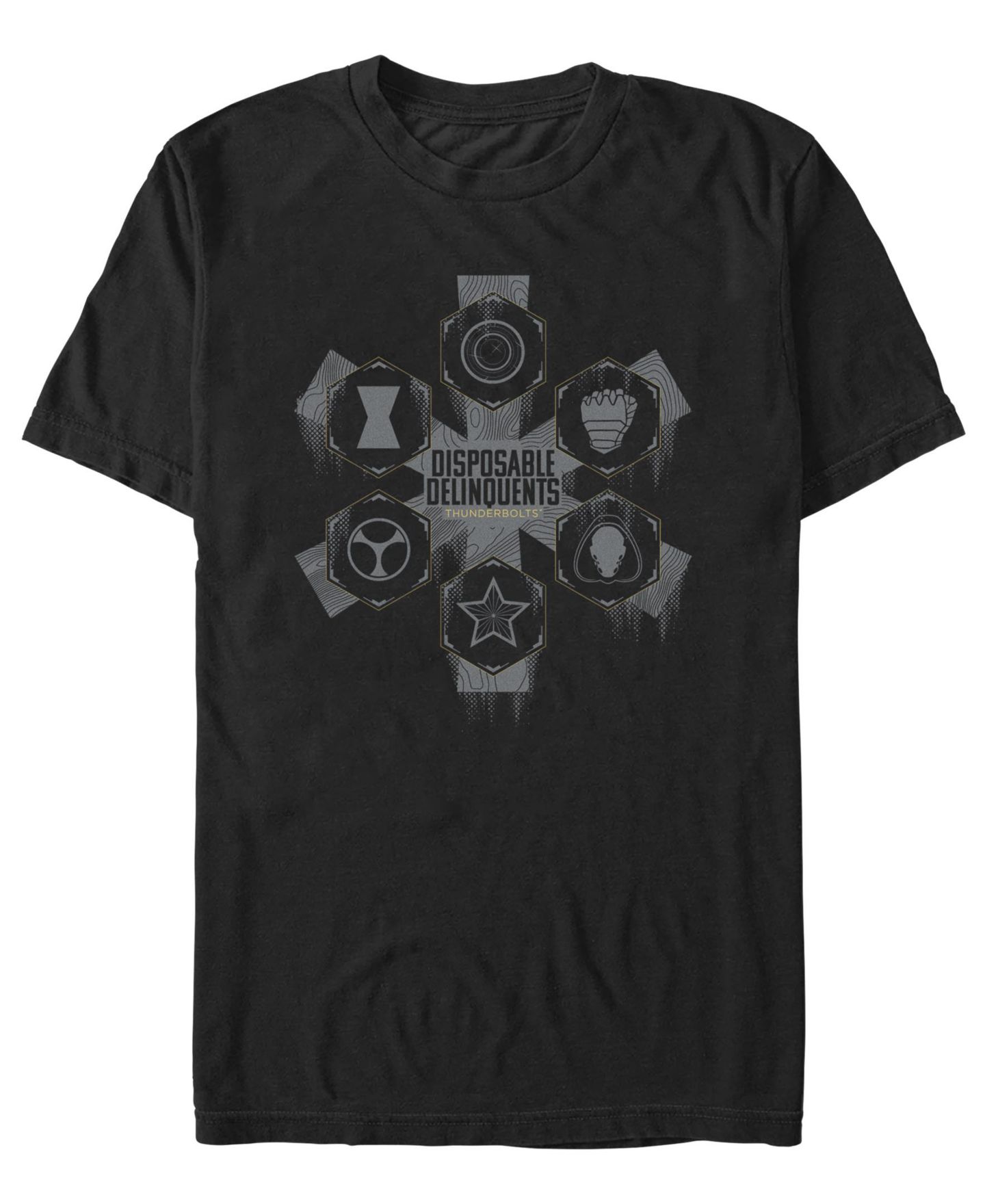 Мужская футболка Fifth Sun Disposable Delinquents Logos Short Sleeve, цвет: Чёрный — фото 1