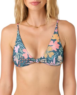 Women's Mila Floral Pismo Knot-Front Bikini Top