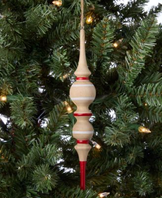 Nordic Wonderland Wood Finial Ornament, Macy's Exclusive
