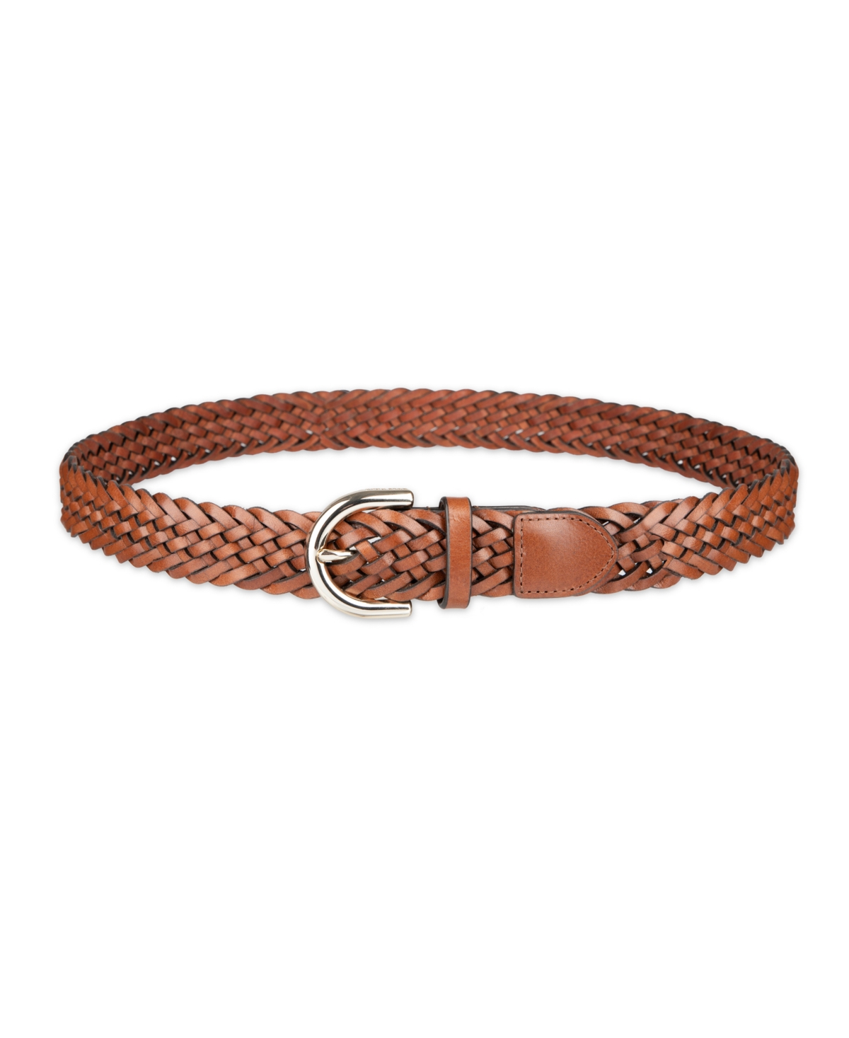 Cole Haan Women's Fully Adjustable Braided Leather Belt In Brown