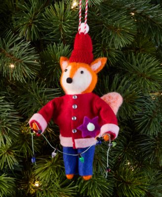 Tiny Tidings Fabric Fox Ornament, Macy's Exclusive
