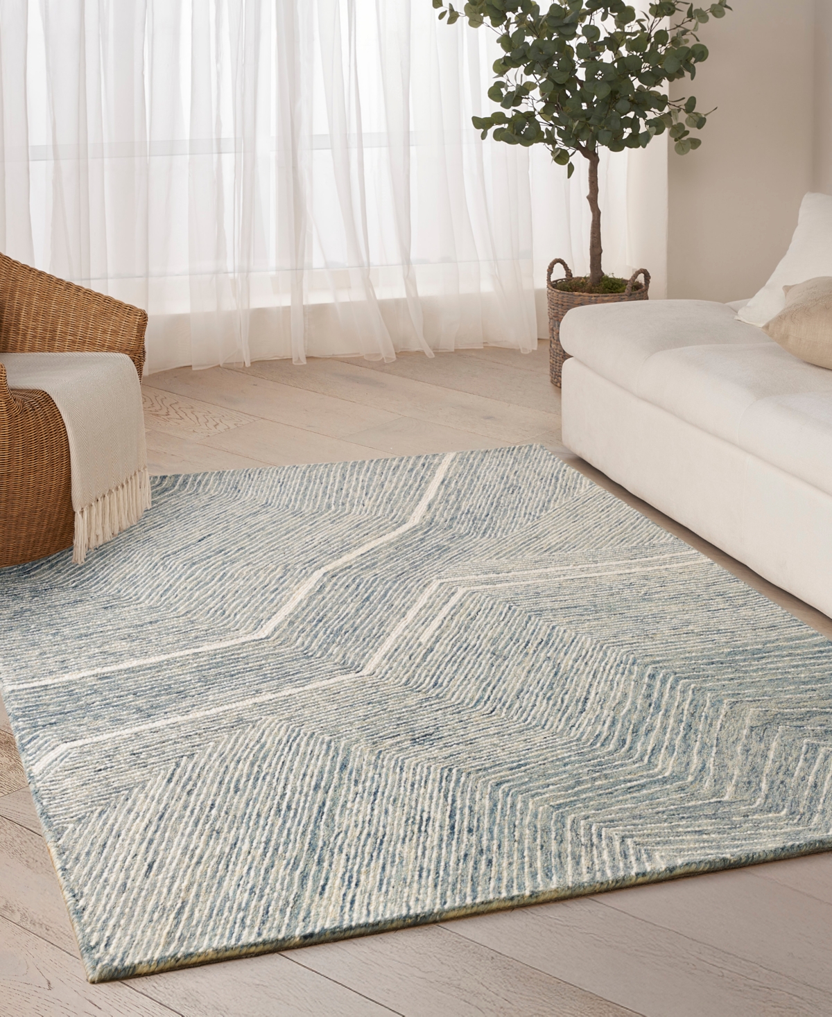Dkny Pure Angles Ang01 3'7"x5'7" Area Rug In Multi