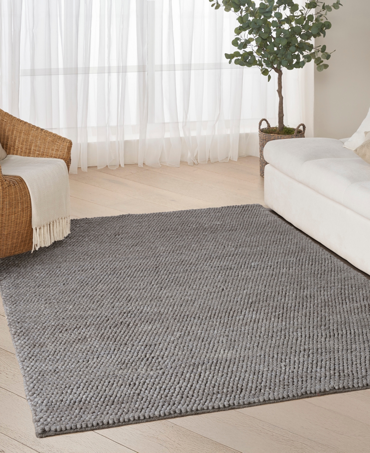Dkny Pure Knots Knt01 5'2"x7'2" Area Rug In Gray