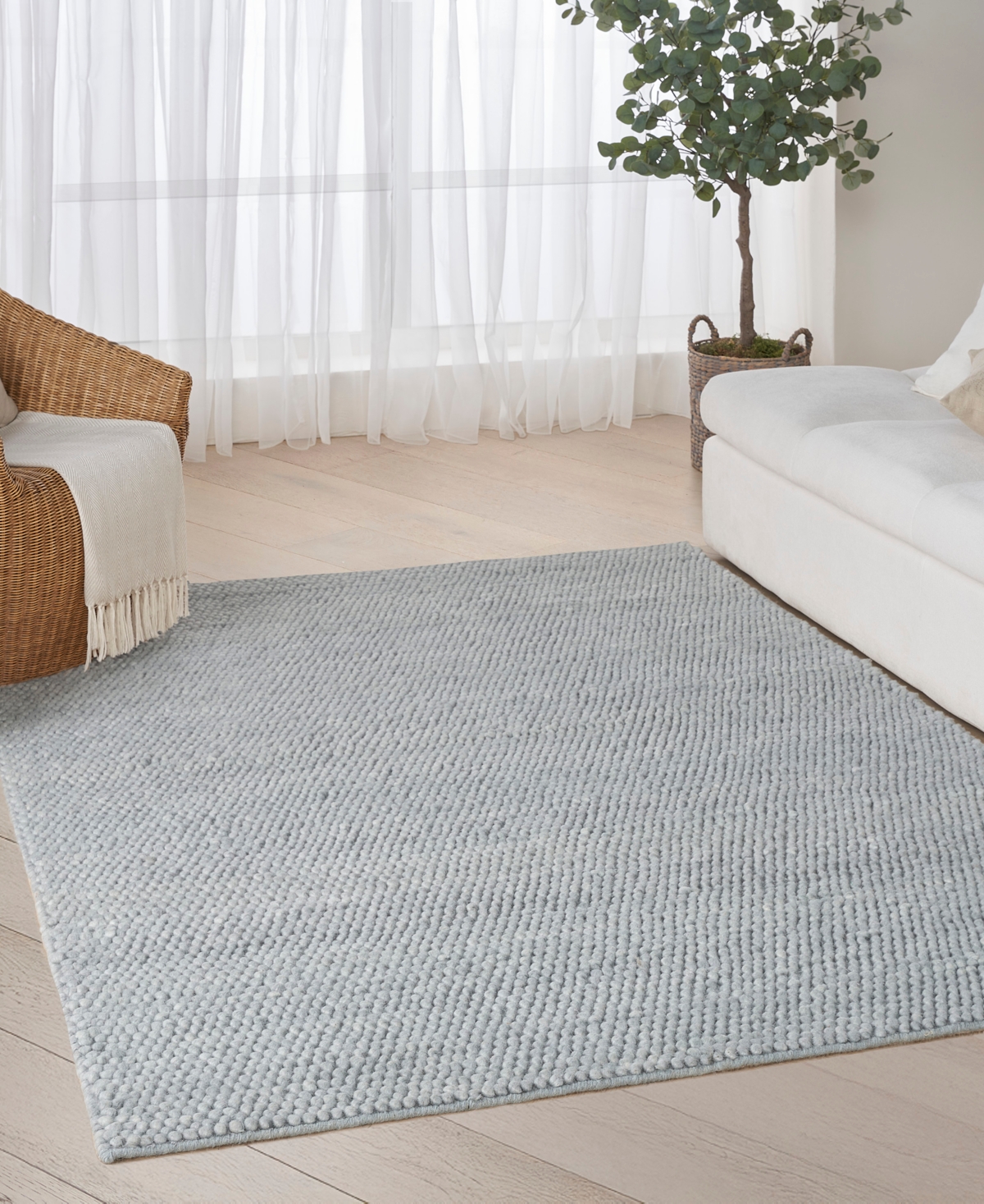 Dkny Pure Knots Knt01 5'2"x7'2" Area Rug In Gray