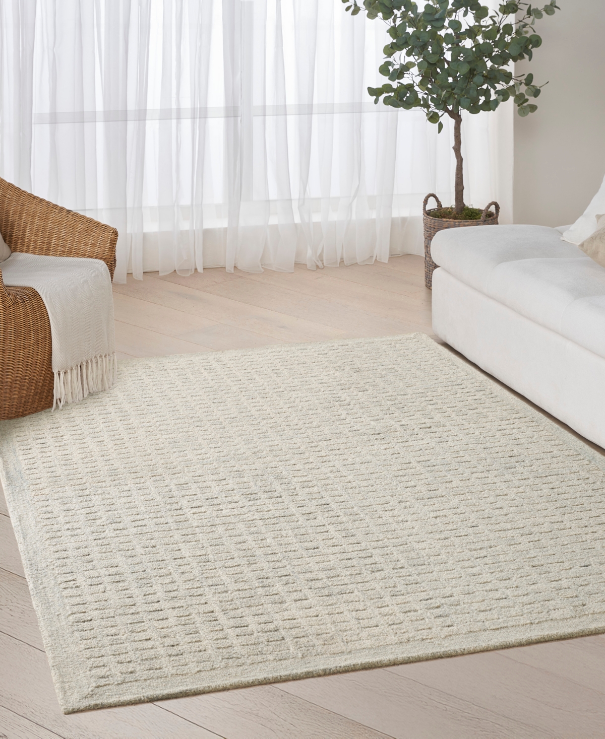 Dkny Pure Grids PGR01 3'7"x5'7" Area Rug