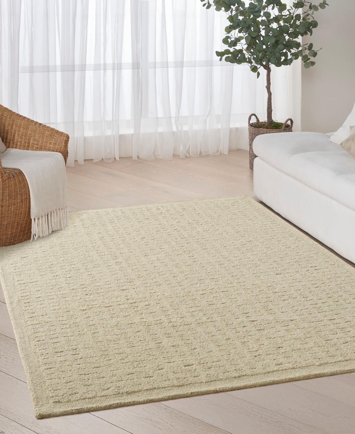 Dkny Pure Grids Pgr01 5'2"x7'2" Area Rug In Neutral