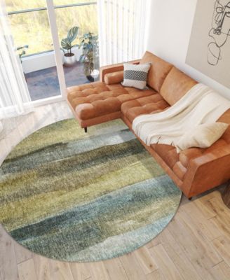 Boca Washable BO4 8'x8' Round Area Rug