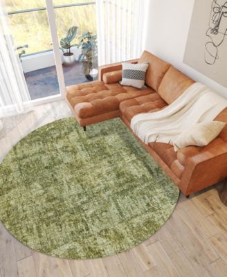 Boca Washable BO9 8'x8' Round Area Rug