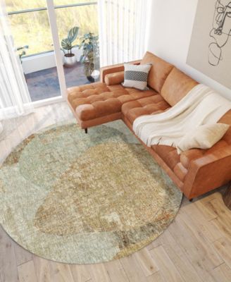 Boca Washable BO11 8'x8' Round Area Rug
