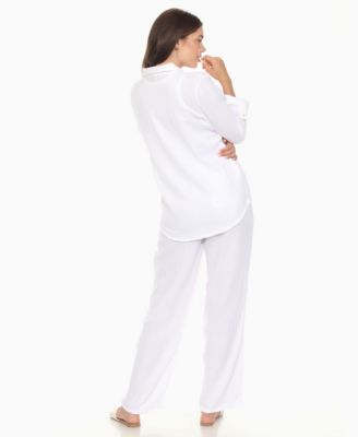 Women's Long Sleeve Button Down Cotton Gauze Set