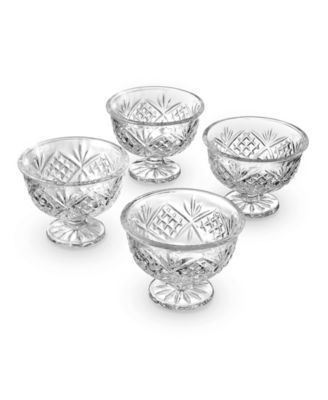 Dublin Crystal Ice Cream Bowls, Set of 4
